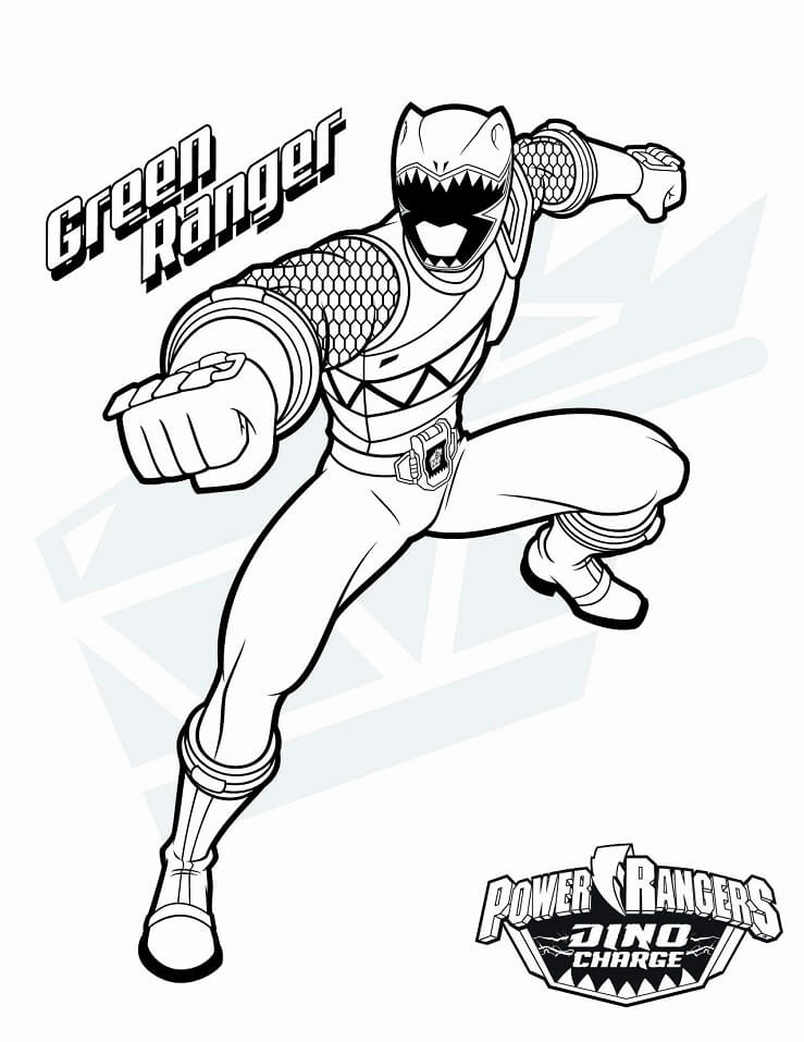 Desenho de Power Ranger Grátis Download para Colorir e Pintar