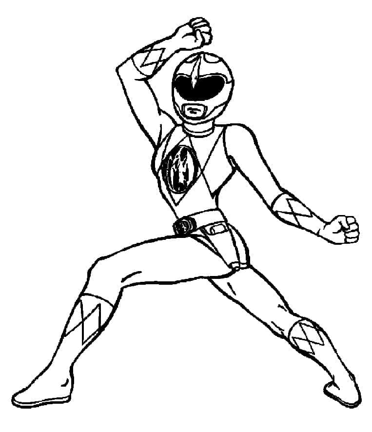 Desenho de Power Ranger Grátis para Imprimir e Colorir e Pintar