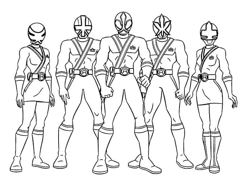 Desenho de Power Ranger para Colorir Imprimivel e Pintar