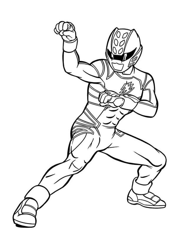 Desenho de Power Ranger para Colorir Online Pdf e Pintar
