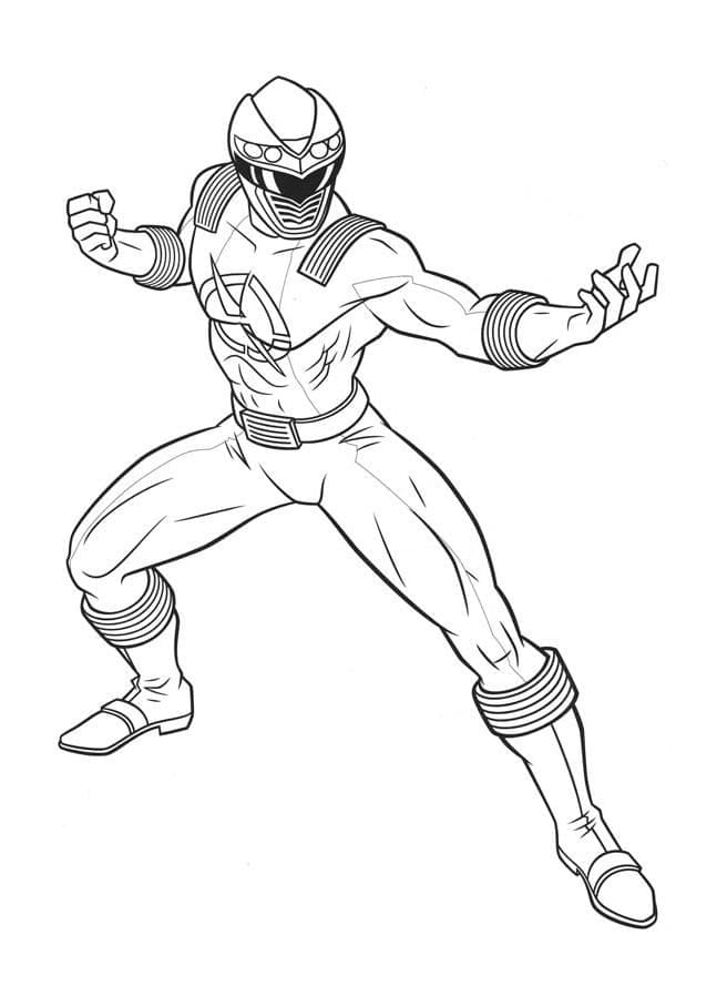 Desenho de Power Ranger Pdf para Colorir Grátis e Pintar