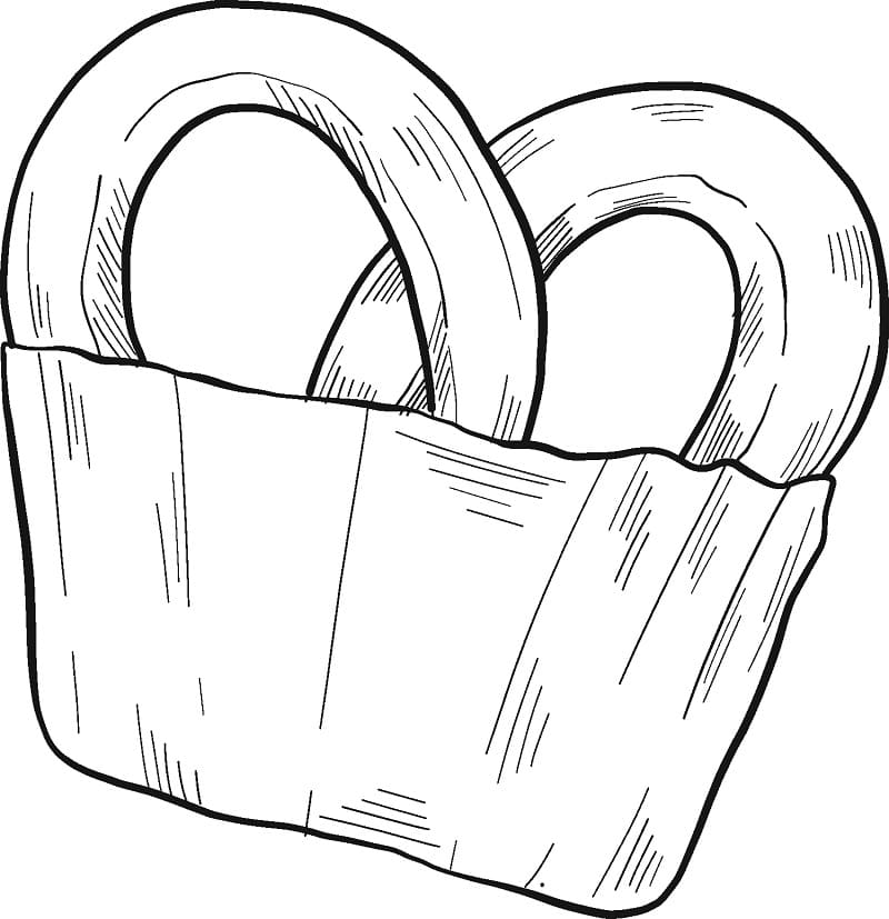 Desenho de Pretzel Download para Imprimir e Colorir e Pintar