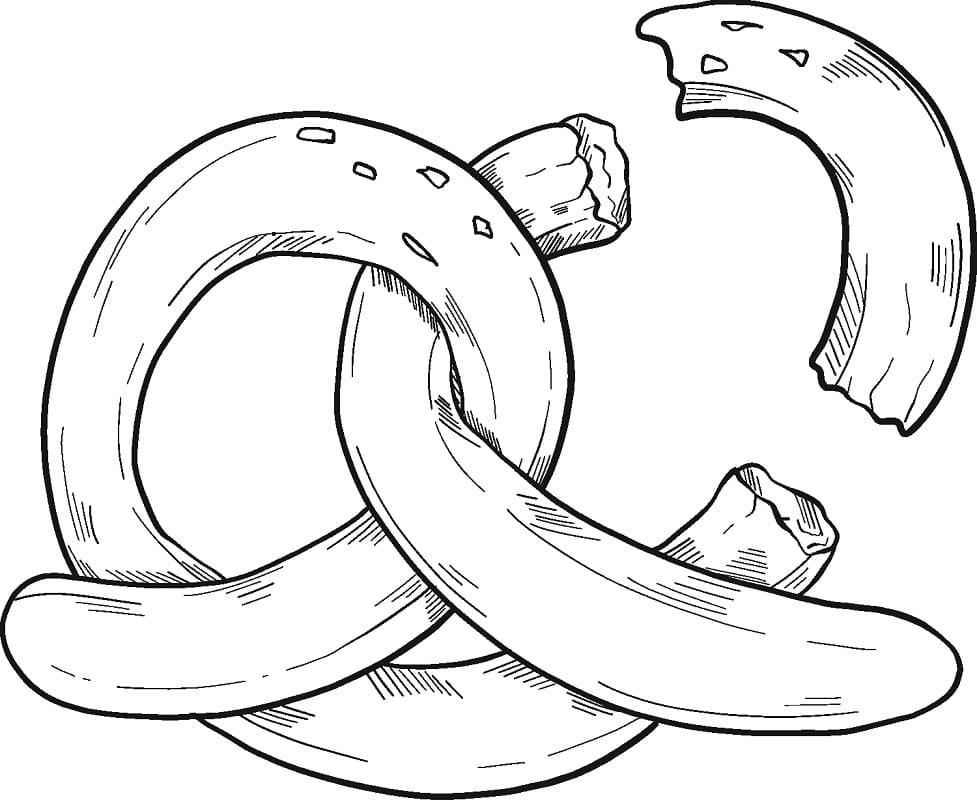 Desenho de Pretzel Grátis para Colorir e Pintar