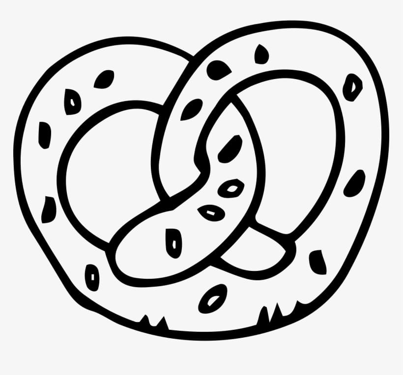 Desenho de Pretzel para Colorir Download Pdf e Pintar