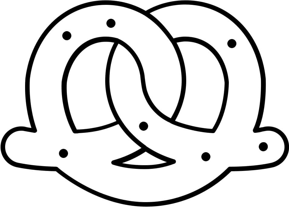 Desenho de Pretzel para Colorir Grátis Download e Pintar