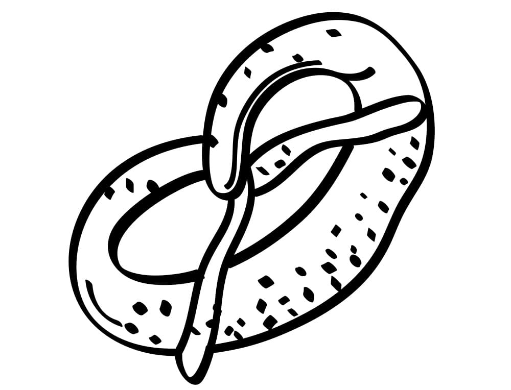 Desenho de Pretzel para Colorir Pdf Imprimivel e Pintar