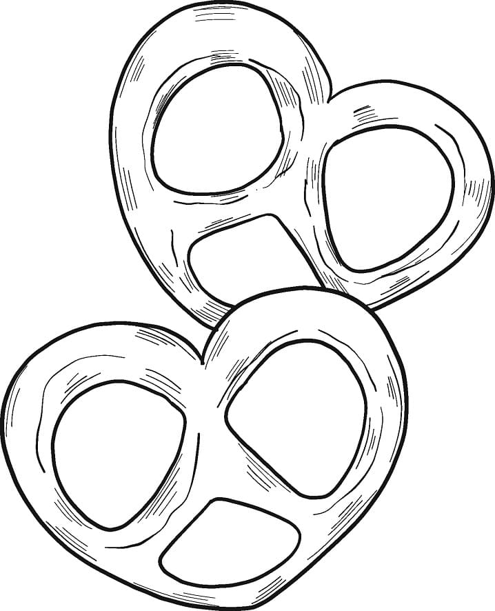 Desenho de Pretzel para Imprimir Pdf Grátis e Pintar