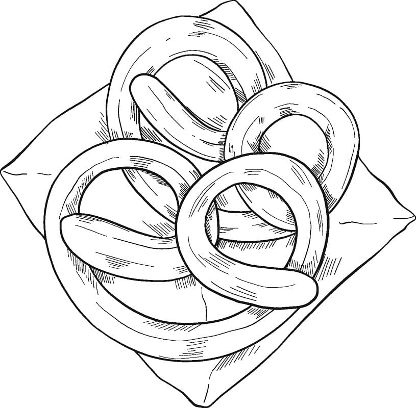 Desenho de Pretzel para Pintar Download