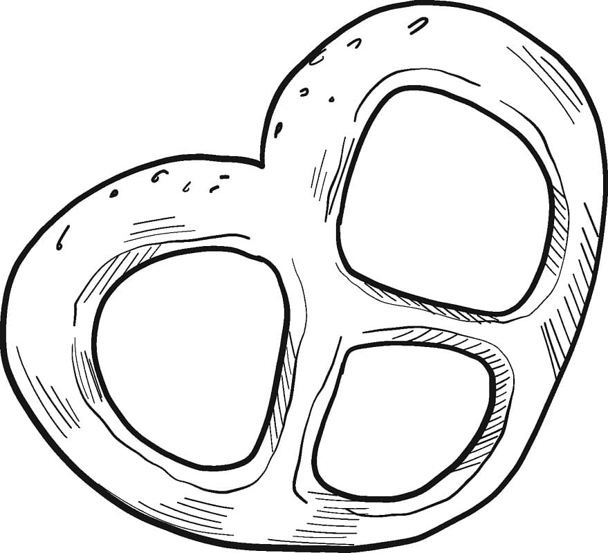 Desenho de Pretzel Pdf para Colorir e Pintar