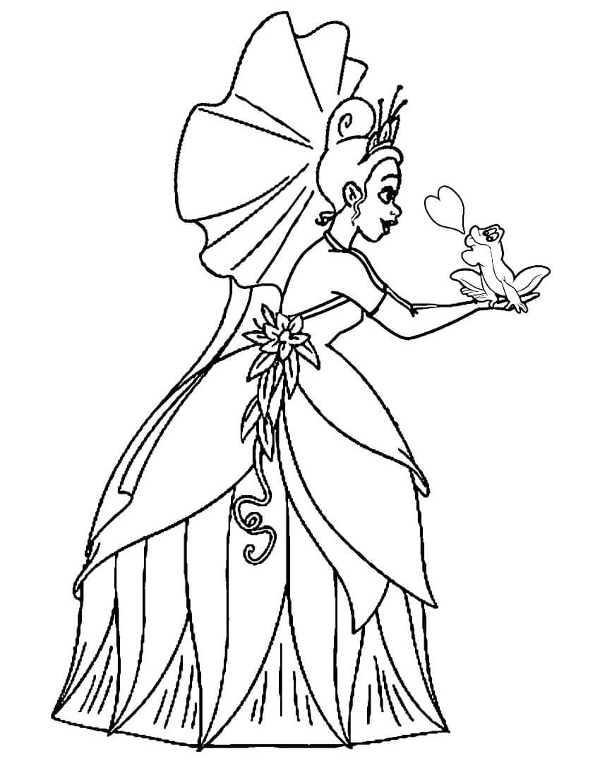 Desenho de Princesa Tiana para Colorir Download e Pintar