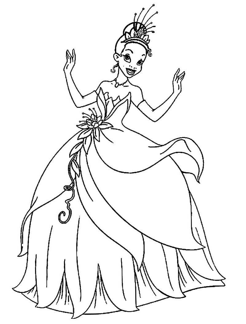 Desenho de Princesa Tiana para Pintar Download