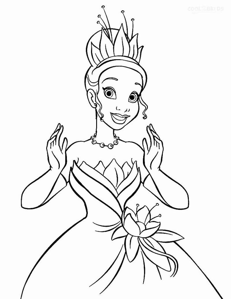 Desenho de Princesa Tiana para Pintar Pdf Grátis