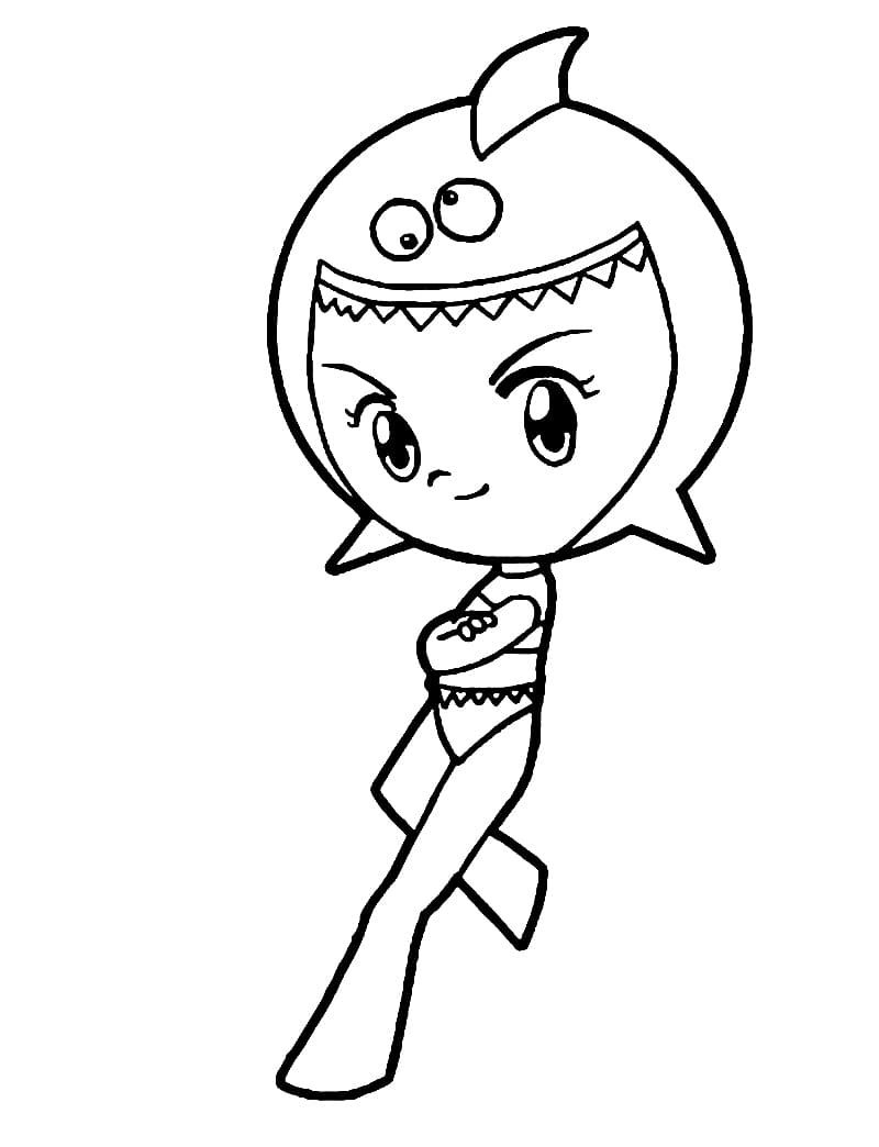 Baixar Desenho Princesas do Mar Tubarina para Colorir e Pintar