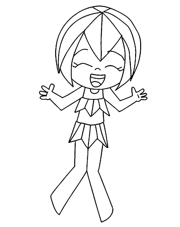 Desenho de Ester Feliz Princesas do Mar para Colorir e Pintar