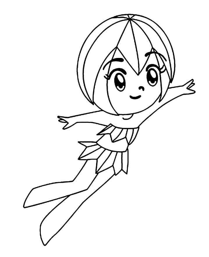 Desenho de Princesas do Mar Ester Nadando para Colorir e Pintar