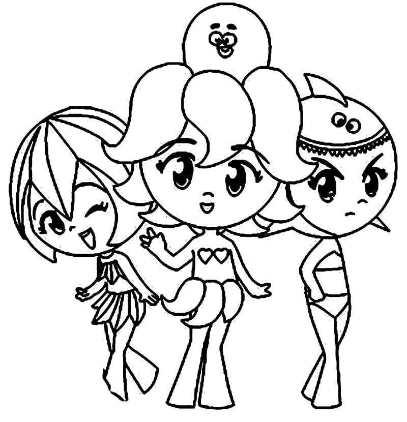 Desenho de Princesas do Mar para Colorir e Pintar