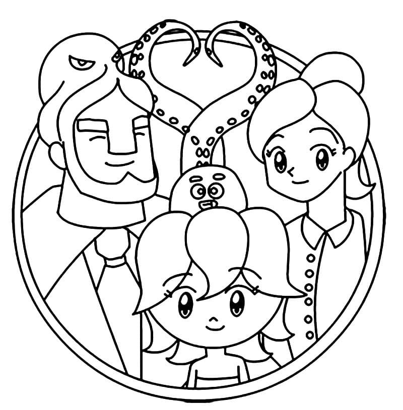 Desenho Gratuito de Princesas do Mar em Pdf para Colorir e Pintar