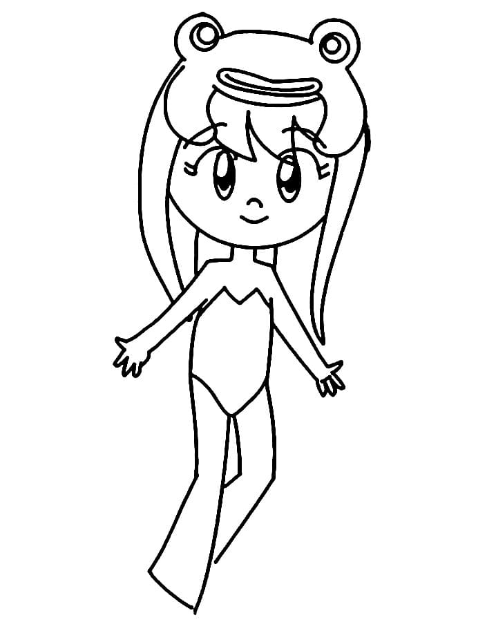 Desenho para Imprimir de Soraia das Princesas do Mar e Pintar