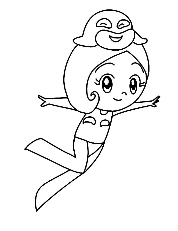 Desenho Pdf de Leia Princesas do Mar para Colorir e Pintar