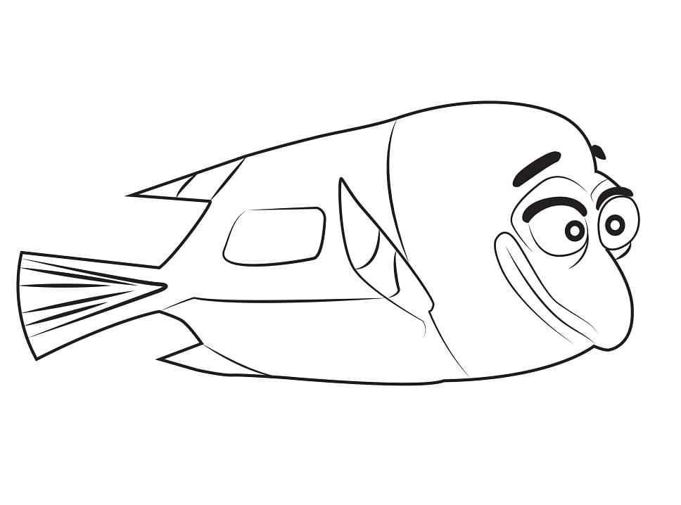 Desenho de Charlie de Procurando Dory para Colorir e Pintar