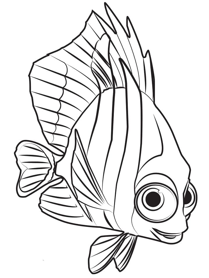 Desenho de Deb de Procurando Dory para Colorir e Pintar