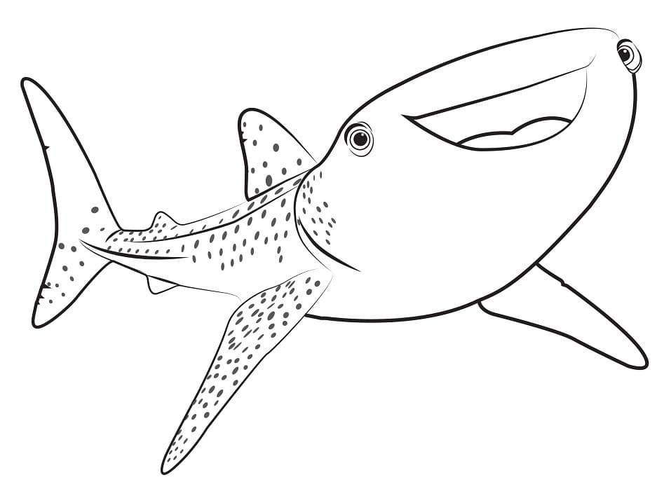 Desenho de Destiny de Procurando Dory para Colorir e Pintar