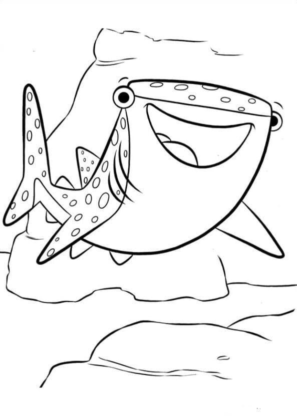 Desenho de Destiny Procurando Dory para Colorir e Pintar
