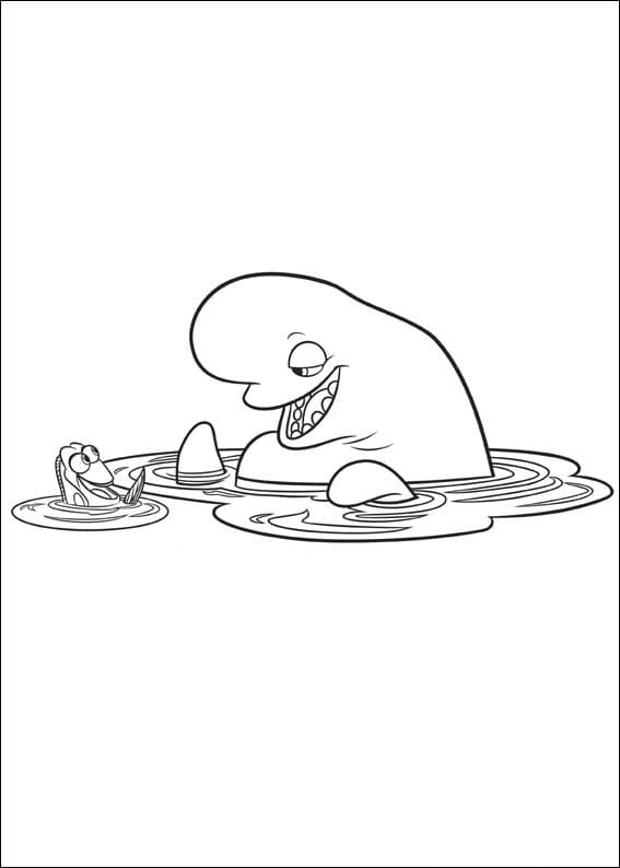 Desenho de Dory e Bailey para Colorir e Pintar