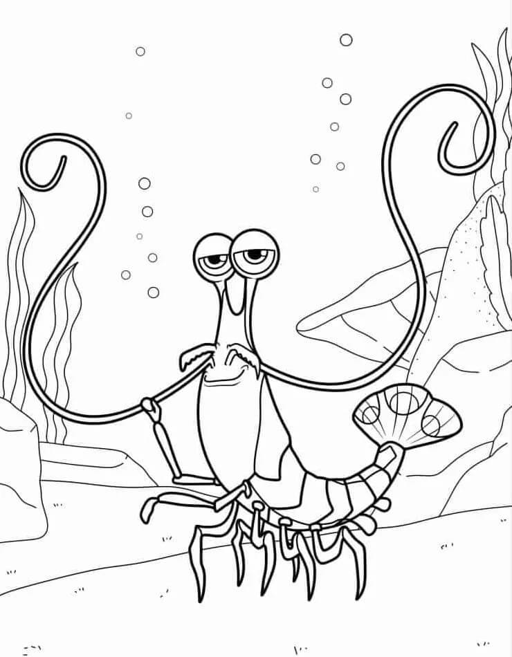 Desenho de Imprimivel Grátis Procurando Nemo para Crianças para Colorir e Pintar