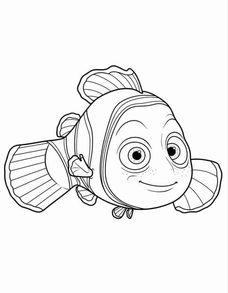 Desenho de Procurando Nemo Imprimivel Grátis para Colorir e Pintar