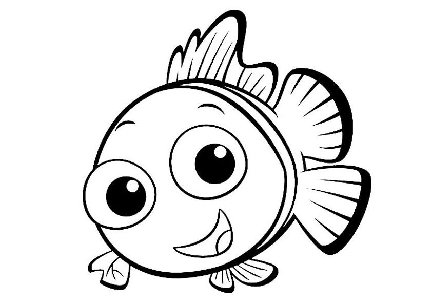 Desenho de Procurando Nemo e Pintar