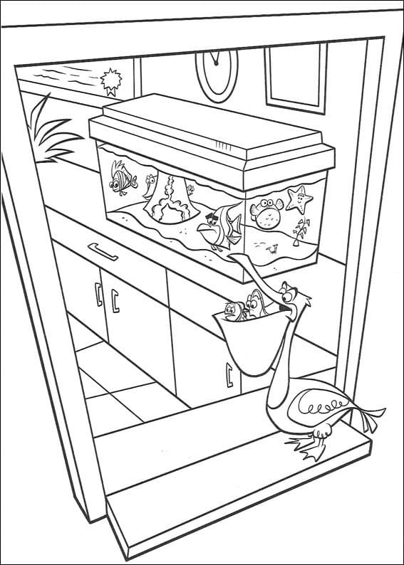 Desenho de Procurando Nemo Grátis para Imprimir e Colorir e Pintar