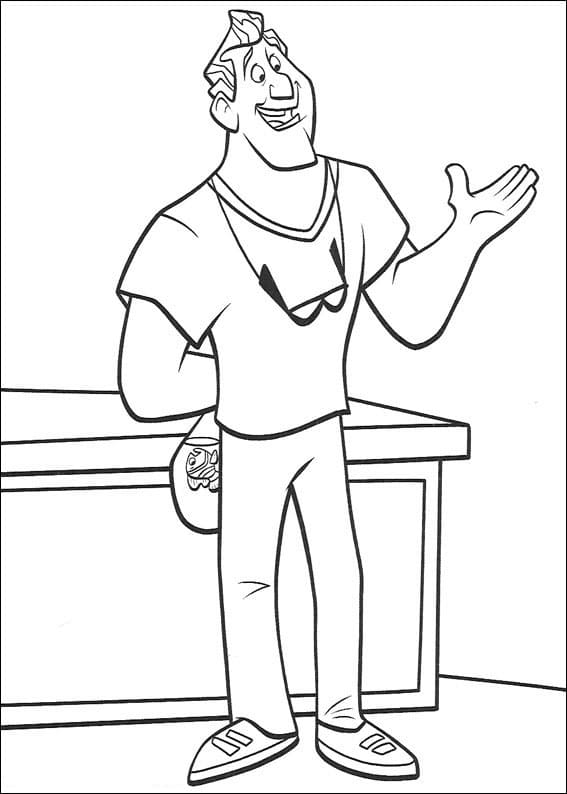 Desenho Dentista e Nemo para Colorir e Pintar