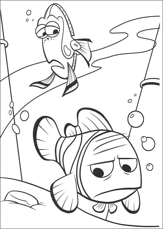 Desenho Dory e Marlin para Colorir e Pintar