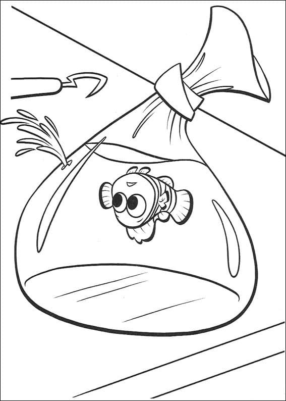 Desenho Nemo de Procurando Nemo para Colorir e Pintar