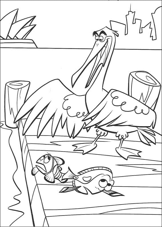 Desenho Nigel Dory e Marlin para Colorir e Pintar