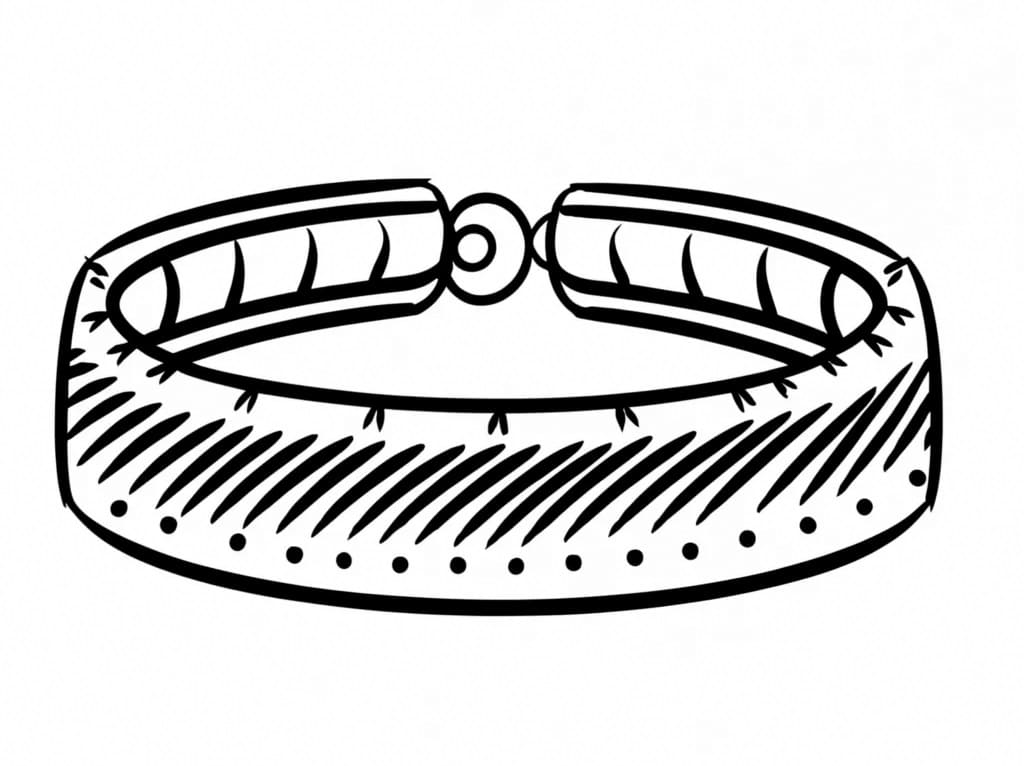 Desenho de Imprimivel Pulseira para Colorir e Pintar