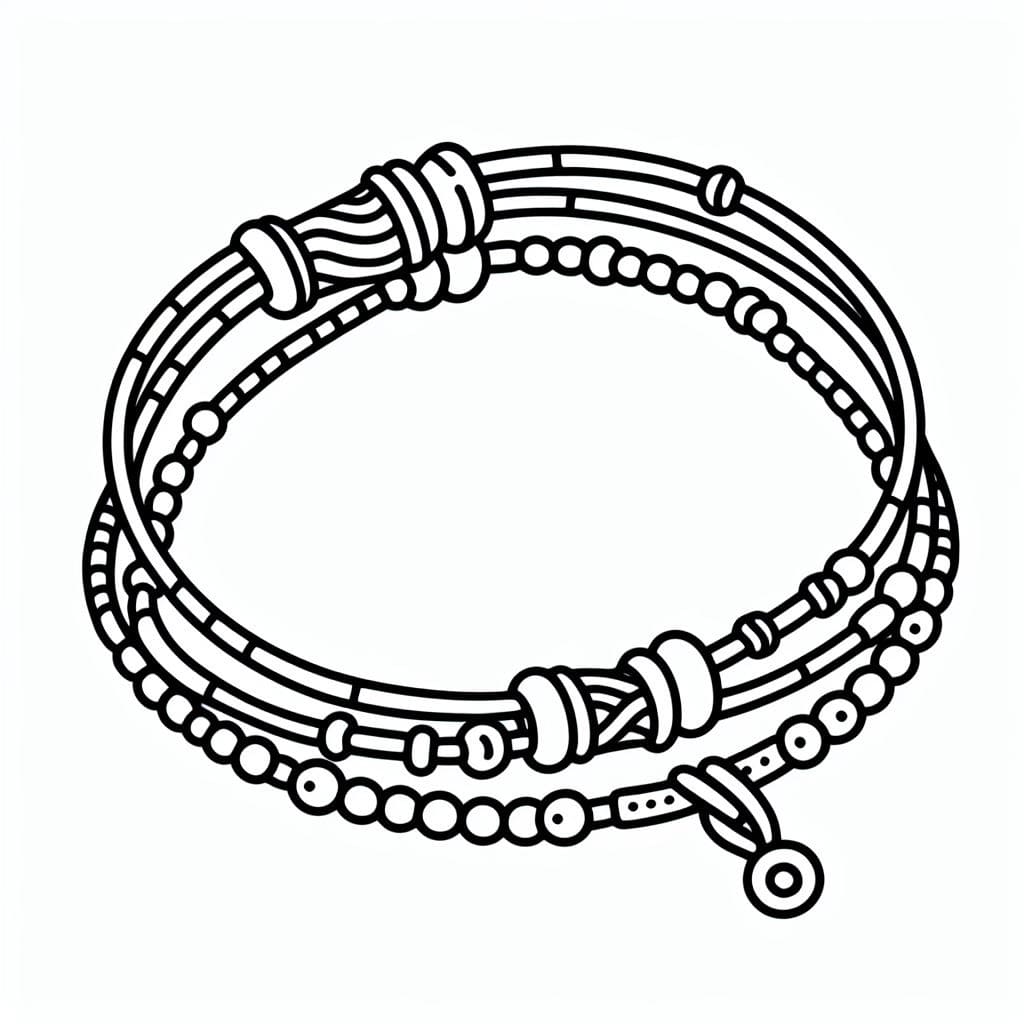Desenho de Linda Pulseira para Colorir e Pintar