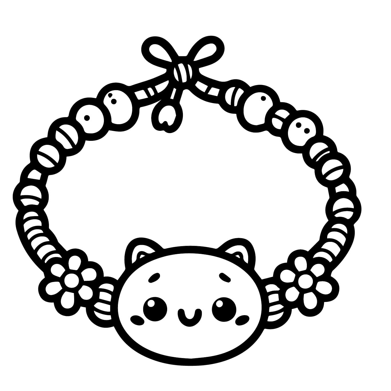 Desenho de Pulseira Muito Fofa para Colorir e Pintar