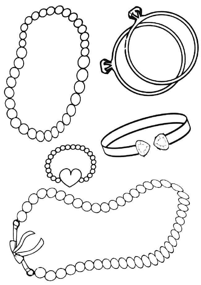 Desenho de Pulseiras para Colorir e Pintar