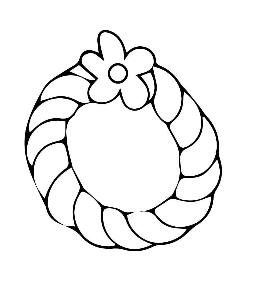 Desenho de uma Pulseira Fofa para Colorir e Pintar