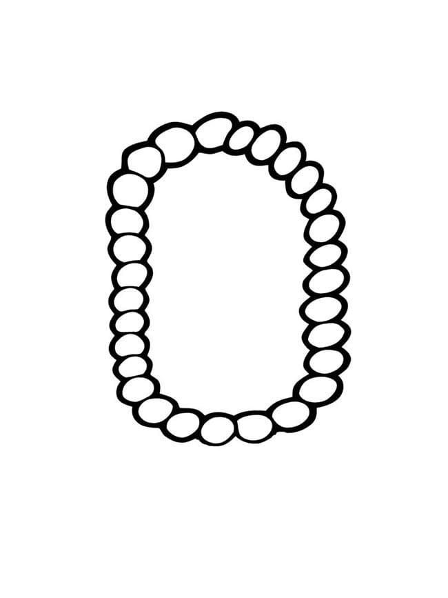 Desenho de uma Pulseira Simples para Colorir e Pintar