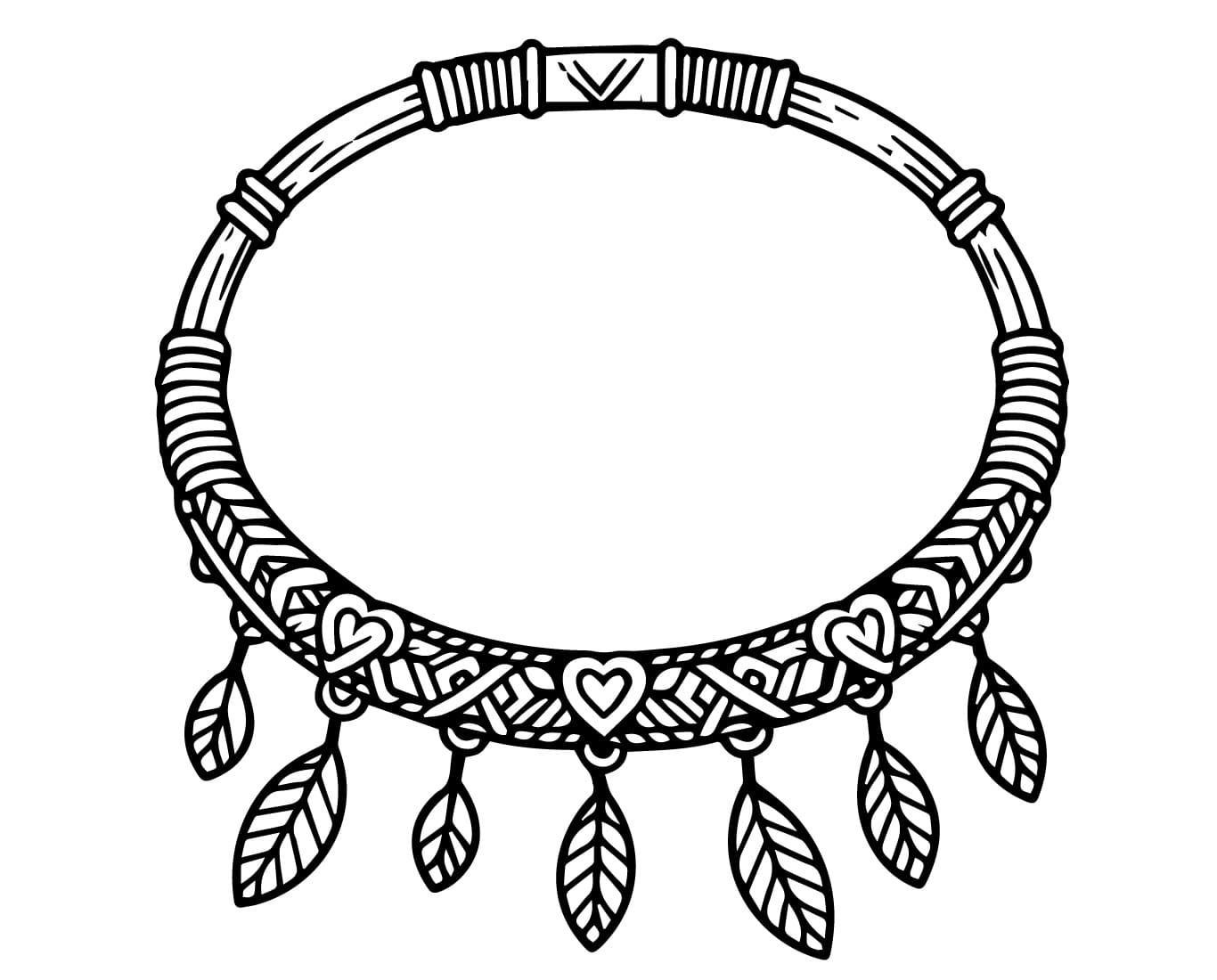 Desenho de uma Pulseira para Colorir e Pintar