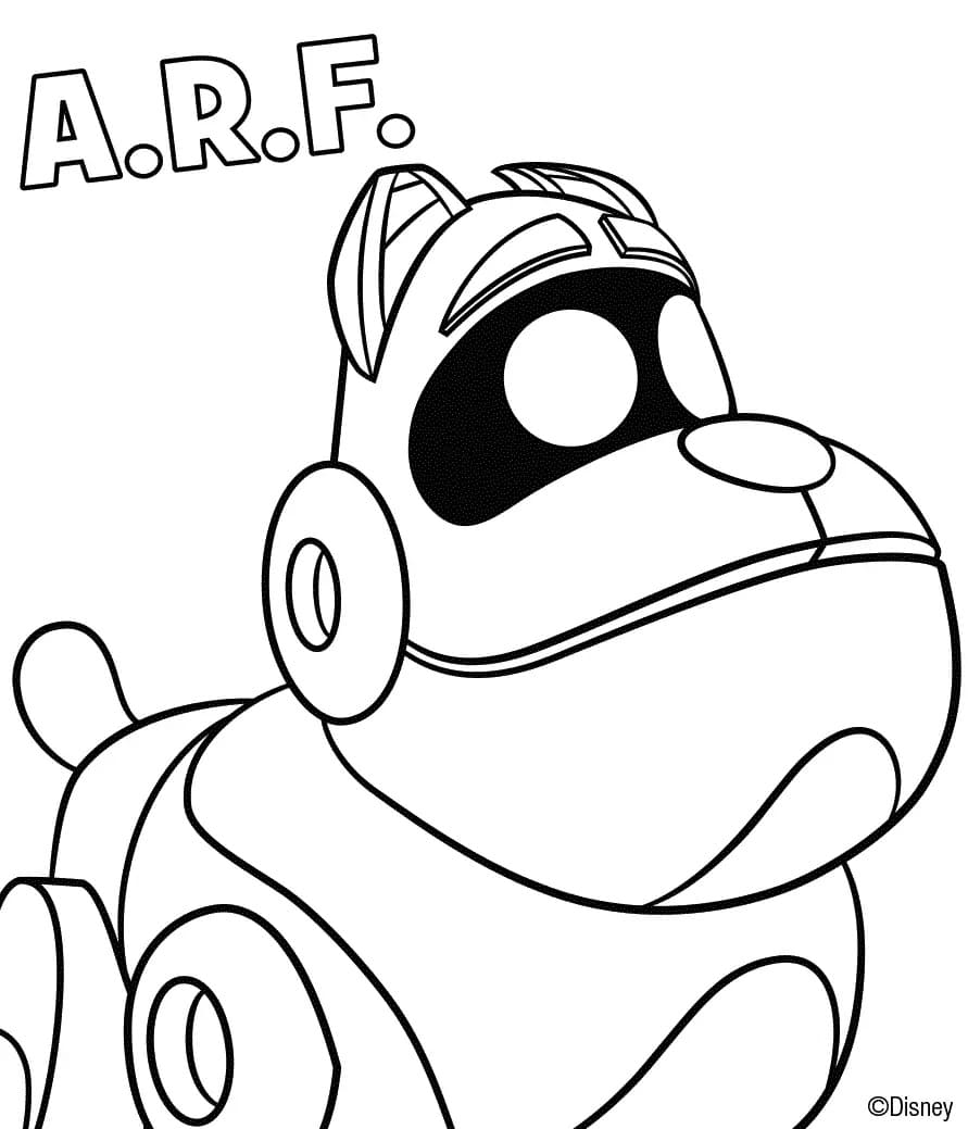 Desenho de Arf de Puppy Dog Pals para Colorir e Pintar