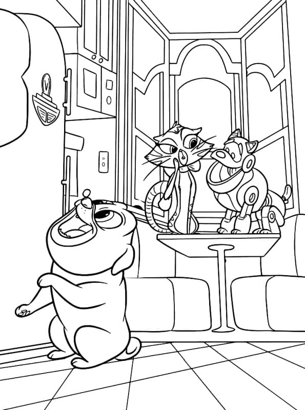 Desenho de Foto de Puppy Dog Pals para Colorir e Pintar