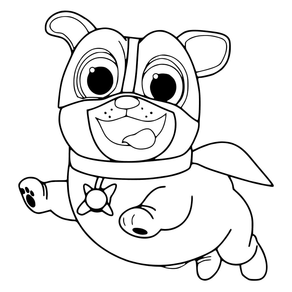 Desenho de Pintura de Puppy Dog Pals para Colorir e Pintar