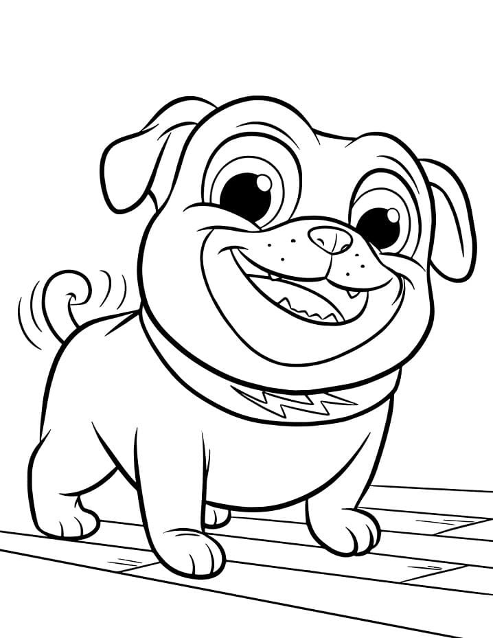 Desenho de Puppy Dog Pals Bingo para Colorir e Pintar