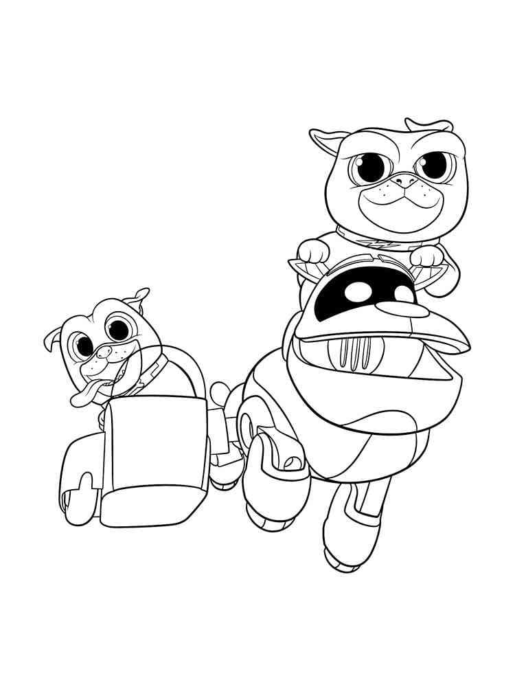 Desenho de Puppy Dog Pals Imprimivel para Colorir e Pintar