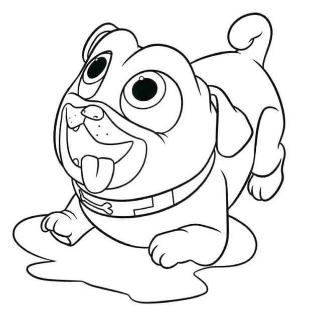 Desenho de Rolly Puppy Dog Pals para Colorir e Pintar
