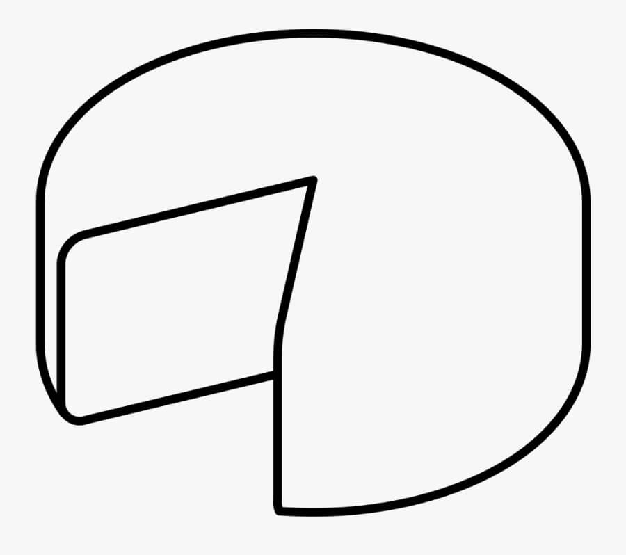 Desenho de Queijo para Colorir Imprimivel e Pintar